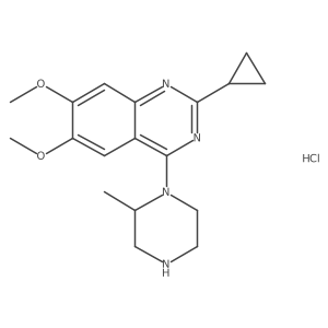 2-Cyclopropyl-6,7-dimethoxy-4-(2-methyl-piperazin-1-yl)-quinazoline hydrochloride结构式