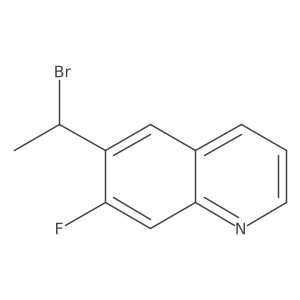 6-(1-Bromoethyl)-7-fluoroquinoline结构式