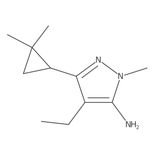 3-(2,2-Dimethylcyclopropyl)-4-ethyl-1-methyl-1H-pyrazol-5-amine Structure