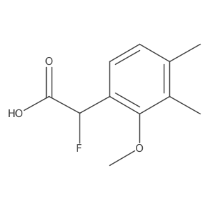2-Fluoro-2-(2-methoxy-3,4-dimethylphenyl)acetic acid结构式