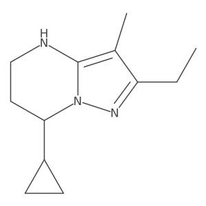 7-cyclopropyl-2-ethyl-3-methyl-4H,5H,6H,7H-pyrazolo[1,5-a]pyrimidine Structure