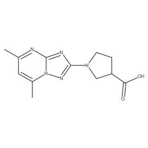 1-(5,7-Dimethyl-[1,2,4]triazolo[1,5-a]pyrimidin-2-yl)pyrrolidine-3-carboxylic acid Structure