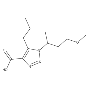 1-(4-methoxybutan-2-yl)-5-propyl-1H-1,2,3-triazole-4-carboxylic acid结构式