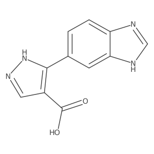 5-(1H-1,3-benzodiazol-5-yl)-1H-pyrazole-4-carboxylic acid结构式