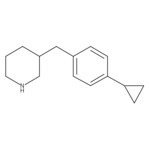 3-[(4-Cyclopropylphenyl)methyl]piperidine结构式
