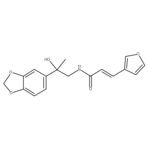 (E)-N-(2-(benzo[d][1,3]dioxol-5-yl)-2-hydroxypropyl)-3-(furan-3-yl)acrylamide Structure