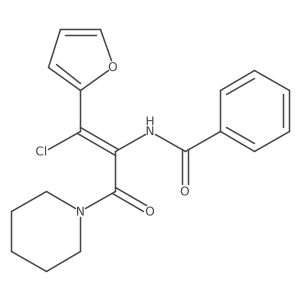 (Z)-N-(1-Chloro-1-(furan-2-yl)-3-oxo-3-(piperidin-1-yl)prop-1-en-2-yl)benzamide Structure