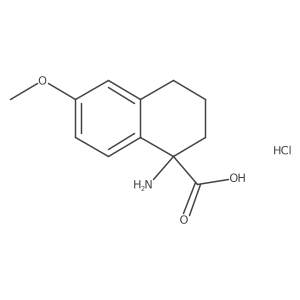 1-Amino-6-methoxy-1,2,3,4-tetrahydronaphthalene-1-carboxylic acid hydrochloride结构式