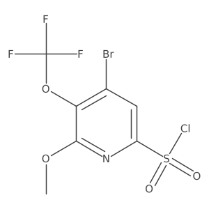4-Bromo-6-methoxy-5-(trifluoromethoxy)pyridine-2-sulfonyl chloride结构式