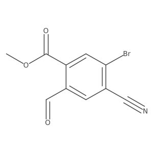 Methyl 5-bromo-4-cyano-2-formylbenzoate结构式