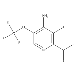 2-(Difluoromethyl)-3-iodo-5-(trifluoromethoxy)pyridin-4-amine Structure