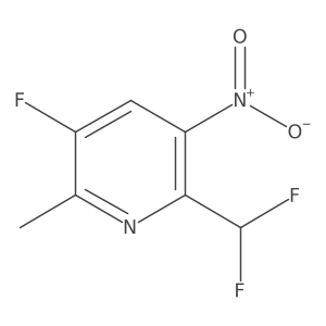 2-(Difluoromethyl)-5-fluoro-6-methyl-3-nitropyridine结构式