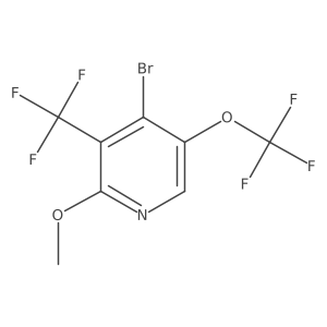 4-Bromo-2-methoxy-5-(trifluoromethoxy)-3-(trifluoromethyl)pyridine结构式