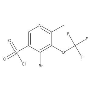 4-Bromo-2-methyl-3-(trifluoromethoxy)pyridine-5-sulfonyl chloride结构式