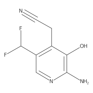 2-(2-Amino-5-(difluoromethyl)-3-hydroxypyridin-4-yl)acetonitrile结构式