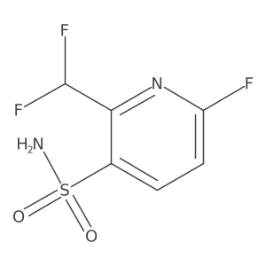 2-(Difluoromethyl)-6-fluoropyridine-3-sulfonamide结构式