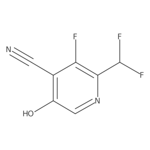 4-Cyano-2-(difluoromethyl)-3-fluoro-5-hydroxypyridine结构式