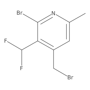 2-Bromo-4-(bromomethyl)-3-(difluoromethyl)-6-methylpyridine Structure