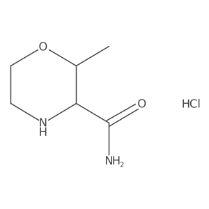 (2R,3S)-2-methylmorpholine-3-carboxamide hydrochloride Structure