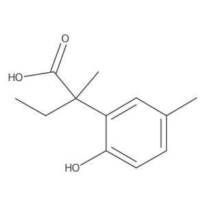 Benzeneacetic acid, I+/--ethyl-2-hydroxy-I+/-,5-dimethyl-结构式