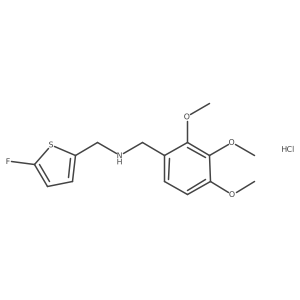 1-(5-Fluorothiophen-2-yl)-N-(2,3,4-trimethoxybenzyl)methanamine hydrochloride Structure