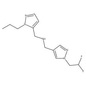 {[1-(2,2-difluoroethyl)-1H-pyrazol-4-yl]methyl}[(1-propyl-1H-pyrazol-5-yl)methyl]amine结构式