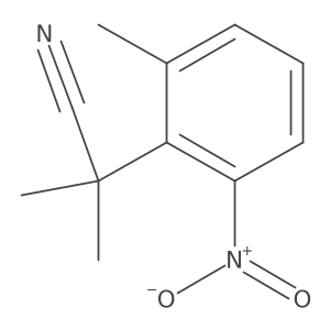 2-Methyl-2-(2-methyl-6-nitrophenyl)propanenitrile结构式