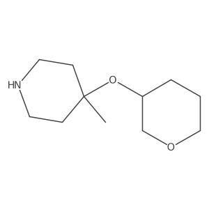 4-Methyl-4-(oxan-3-yloxy)piperidine结构式