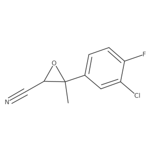 3-(3-Chloro-4-fluorophenyl)-3-methyloxirane-2-carbonitrile Structure