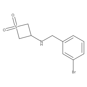 3-{[(3-Bromophenyl)methyl]amino}-1lambda6-thietane-1,1-dione结构式