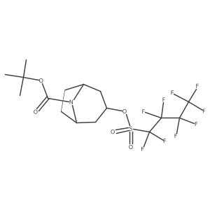 tert-Butyl 3-(((perfluorobutyl)sulfonyl)oxy)-8-azabicyclo[3.2.1]octane-8-carboxylate结构式