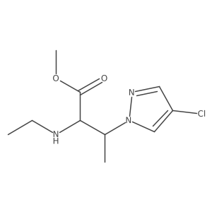 methyl 3-(4-chloro-1H-pyrazol-1-yl)-2-(ethylamino)butanoate Structure