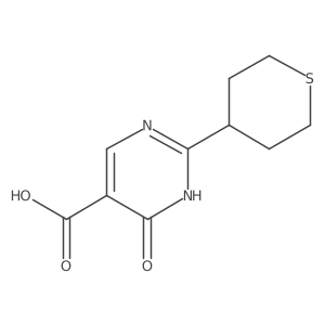 6-Oxo-2-(thian-4-yl)-1,6-dihydropyrimidine-5-carboxylic acid结构式