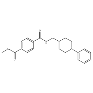 Methyl 4-(((1-(pyridin-4-yl)piperidin-4-yl)methyl)carbamoyl)benzoate Structure