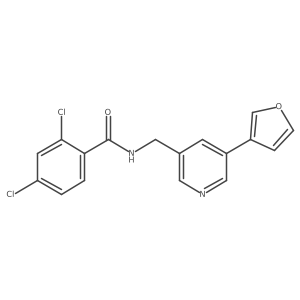 2,4-dichloro-N-((5-(furan-3-yl)pyridin-3-yl)methyl)benzamide Structure