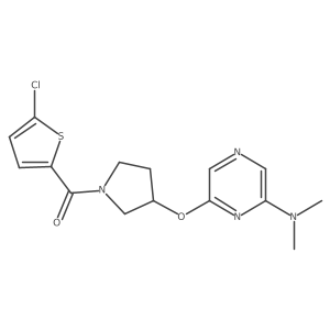 (5-Chlorothiophen-2-yl)(3-((6-(dimethylamino)pyrazin-2-yl)oxy)pyrrolidin-1-yl)methanone Structure