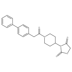 3-(1-(2-([1,1'-Biphenyl]-4-yl)acetyl)piperidin-4-yl)oxazolidine-2,4-dione Structure