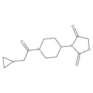 3-(1-(2-Cyclopropylacetyl)piperidin-4-yl)oxazolidine-2,4-dione Structure