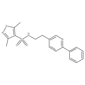 3,5-dimethyl-N-(2-(2-phenylpyrimidin-5-yl)ethyl)isoxazole-4-sulfonamide Structure