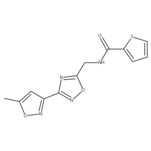 N-((3-(5-methylisoxazol-3-yl)-1,2,4-oxadiazol-5-yl)methyl)thiophene-2-carboxamide Structure