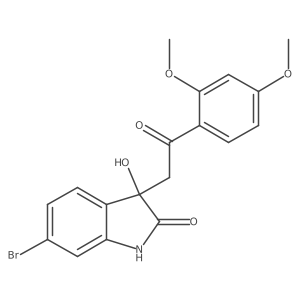 6-Bromo-3-(2-(2,4-dimethoxyphenyl)-2-oxoethyl)-3-hydroxyindolin-2-one Structure