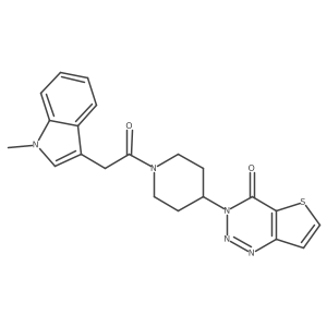 3-(1-(2-(1-methyl-1H-indol-3-yl)acetyl)piperidin-4-yl)thieno[3,2-d][1,2,3]triazin-4(3H)-one Structure