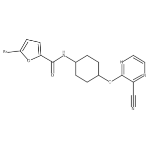 5-bromo-N-((1r,4r)-4-((3-cyanopyrazin-2-yl)oxy)cyclohexyl)furan-2-carboxamide Structure