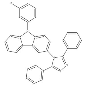 3-(3,5-Diphenyl-4H-1,2,4-triazol-4-yl)-9-(3-fluorophenyl)-9H-carbazole结构式