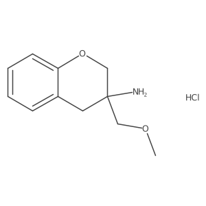 3-(methoxymethyl)-3,4-dihydro-2H-1-benzopyran-3-amine hydrochloride Structure