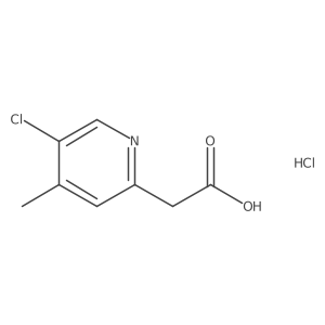 2-(5-Chloro-4-methylpyridin-2-yl)acetic acid hydrochloride结构式