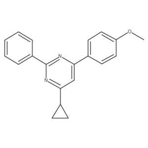 2-Phenyl-4-(4-methoxyphenyl)-6-cyclopropylpyrimidine结构式