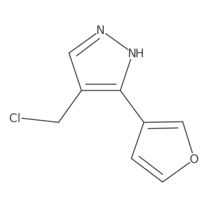 4-(chloromethyl)-3-(furan-3-yl)-1H-pyrazole Structure