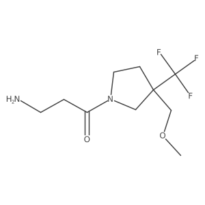3-Amino-1-(3-(methoxymethyl)-3-(trifluoromethyl)pyrrolidin-1-yl)propan-1-one结构式