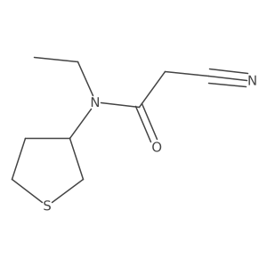 2-cyano-N-ethyl-N-(tetrahydrothiophen-3-yl)acetamide结构式